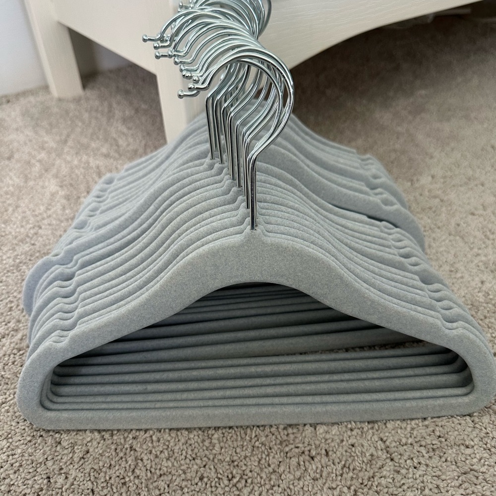 Gray Velvet Hangers